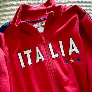 NWOT Red White and Blue Urban Pipeline Italia Zip Up Sweatshirt Jacket